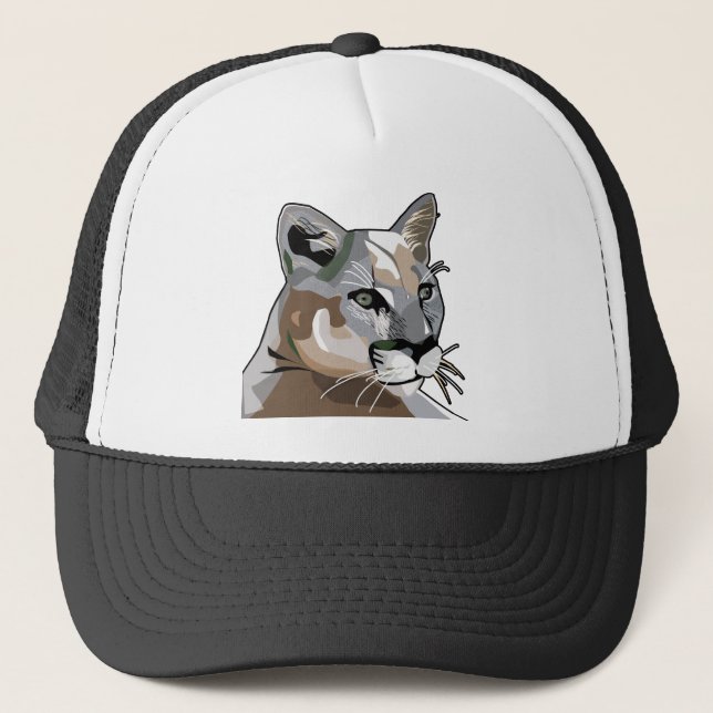 Gorra De Camionero Puma, león de montaña, puma (Anverso)