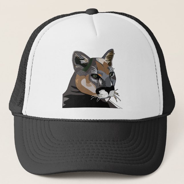 Gorra De Camionero Puma, león de montaña, puma (Anverso)
