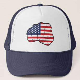 Gorra De Camionero Puño de bandera estadounidense