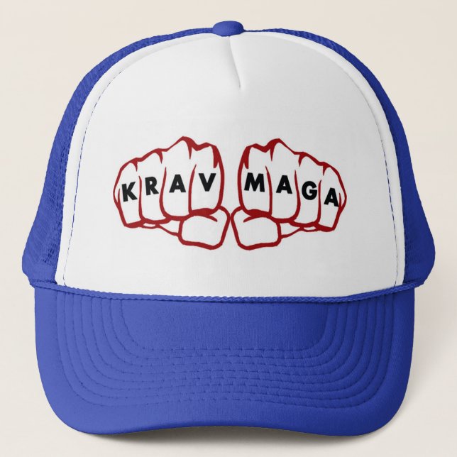 Gorra De Camionero Puños que luchan de Krav Maga (Anverso)