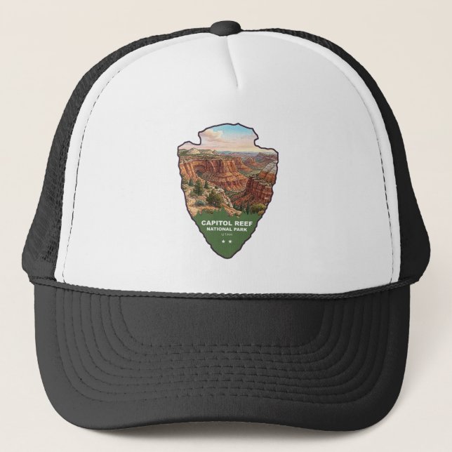Gorra De Camionero Punta de flecha del Parque Nacional Capitol Reef (Anverso)