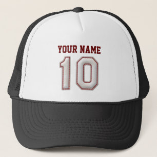 Gorra De Camionero Puntadas frescas del béisbol - nombre y número de