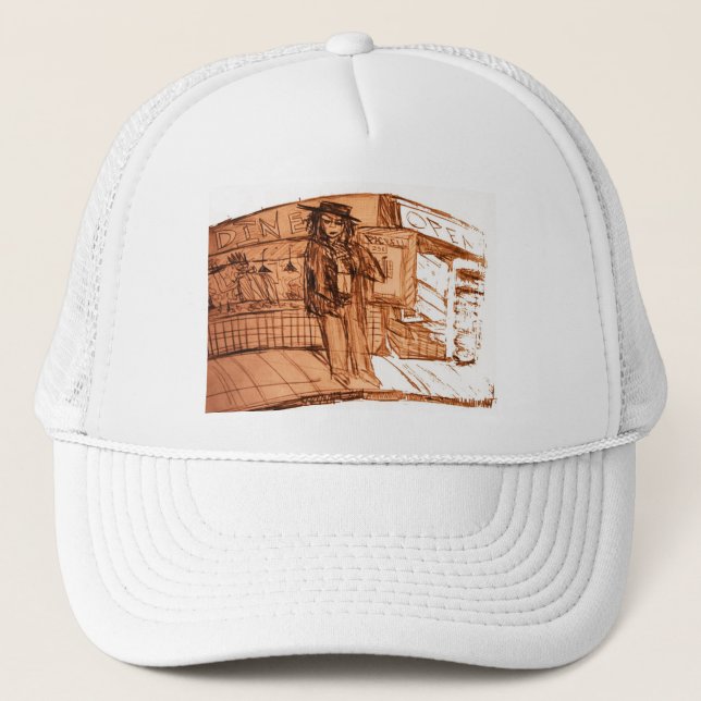 GORRA DE CAMIONERO PUNTO DE COMUNICACIÓN BLANCO (Anverso)
