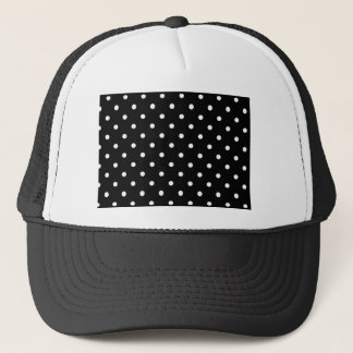 Gorra De Camionero Punto Polka Blanco Y Negro