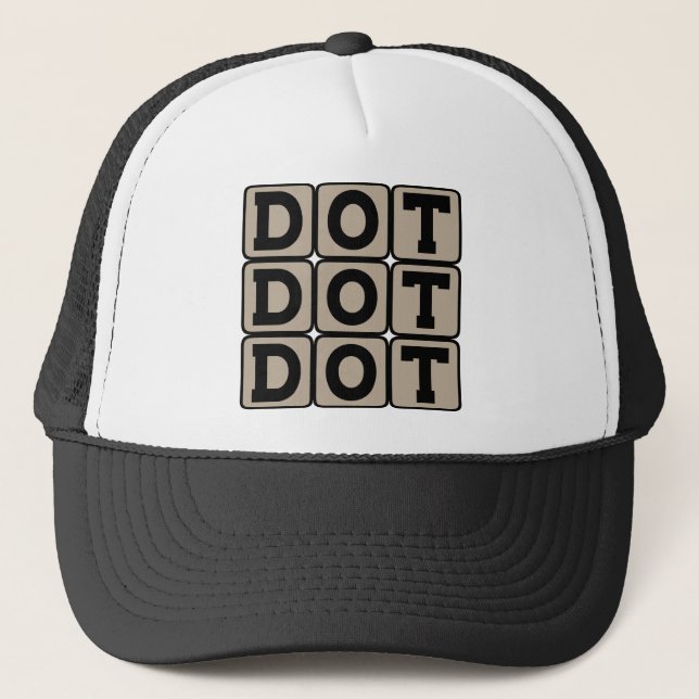 Gorra De Camionero Punto Punto Punto, Elipsis (Anverso)