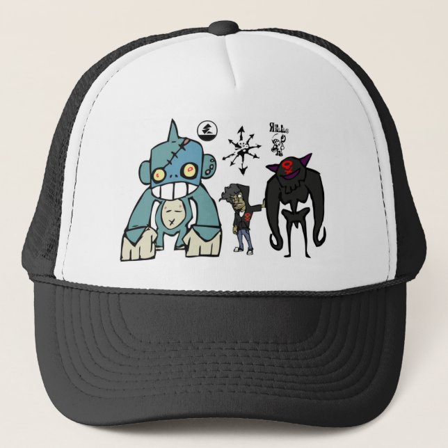 Gorra De Camionero Punto, Squidy, y Rilla (Anverso)