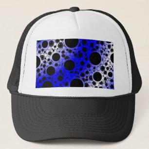 Gorra De Camionero Puntos de burbuja espacial - Blanco/Azul