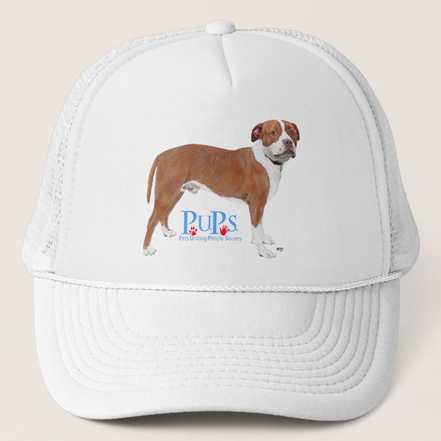 Gorra De Camionero PUPs Rescató Pit Bull (Anverso)