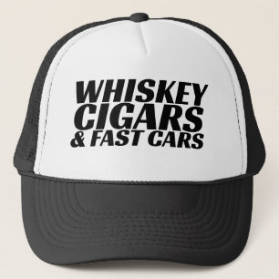 Gorra De Camionero Puros de Whisky y Coches Rápidos
