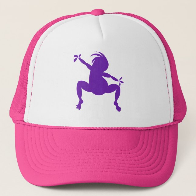 Gorra De Camionero Purple Dancing Kokopelli (Anverso)