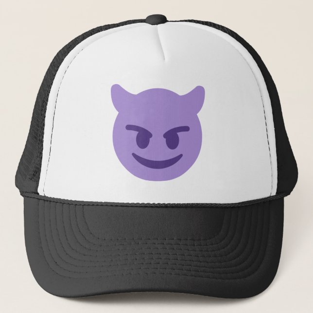 Gorra De Camionero Purple Devil Emoji (Anverso)