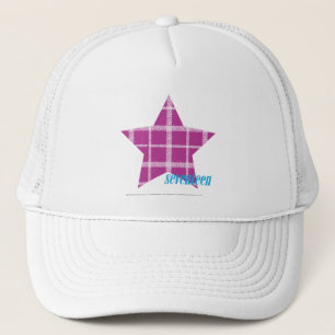 Gorra De Camionero Púrpura 3 de la tela escocesa