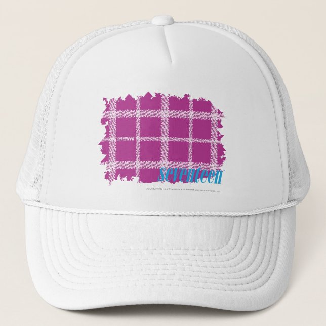 Gorra De Camionero Púrpura 4 de la tela escocesa (Anverso)