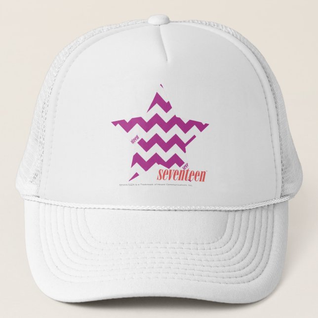 Gorra De Camionero Púrpura 4 del zigzag (Anverso)