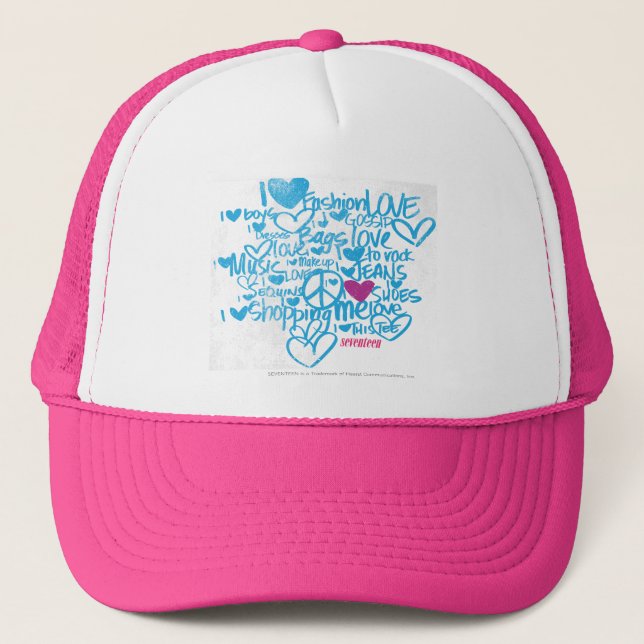 Gorra De Camionero Púrpura/aguamarina de la pintada (Anverso)