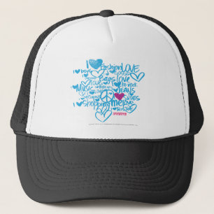 Gorra De Camionero Púrpura/aguamarina de la pintada