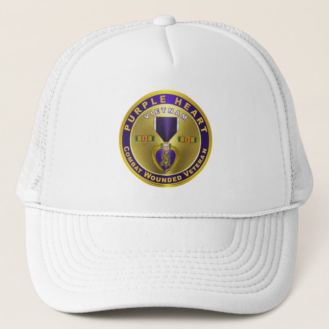 Gorra De Camionero Púrpura Corazón VIETNAM (Anverso)