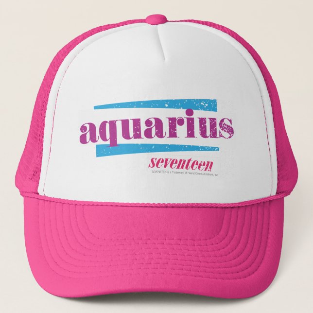 Gorra De Camionero Púrpura del acuario (Anverso)