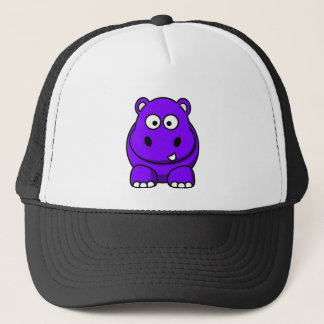 Gorra De Camionero Púrpura del hipopótamo