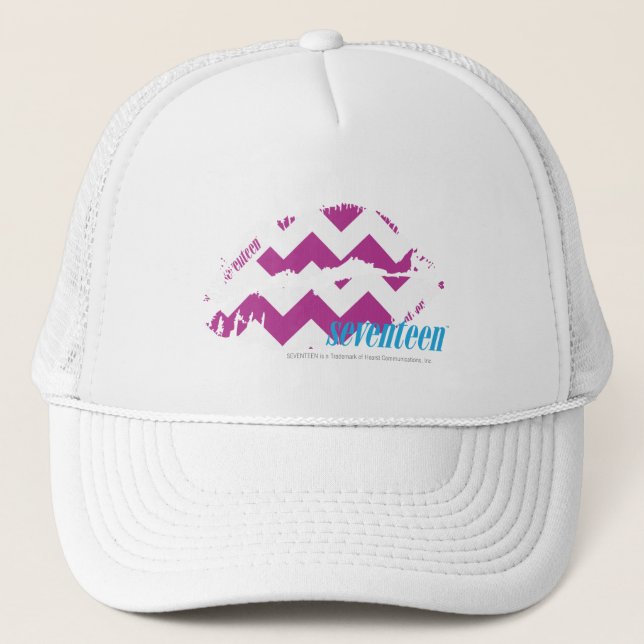 Gorra De Camionero Púrpura del zigzag (Anverso)