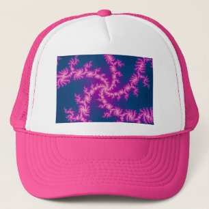 Gorra De Camionero Púrpura Swirl - Arte Fractal