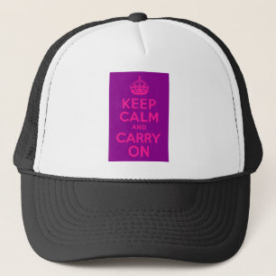 Gorra De Camionero Púrpura y rosa mantienen la calma y continúan
