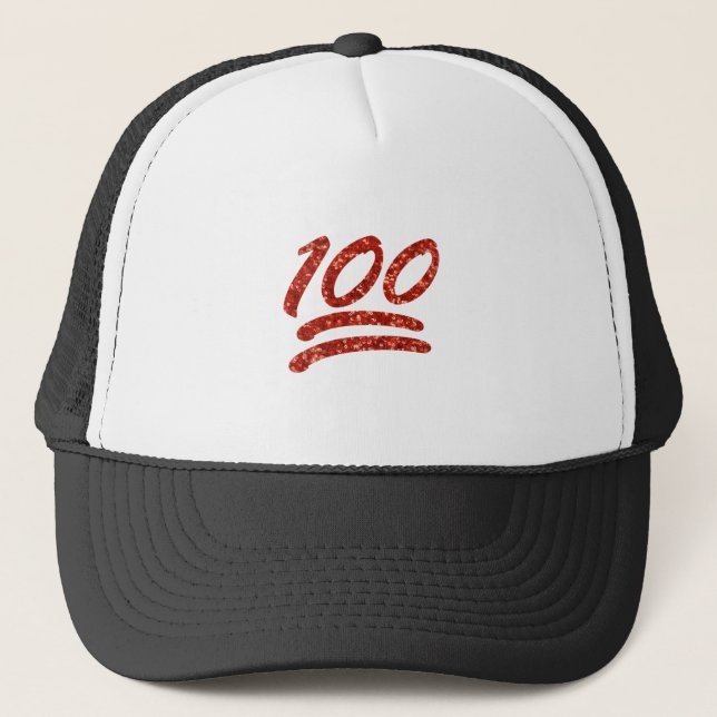 Gorra De Camionero purpurina ciento emoji (Anverso)
