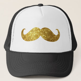 Gorra De Camionero Purpurina dorado Mustache