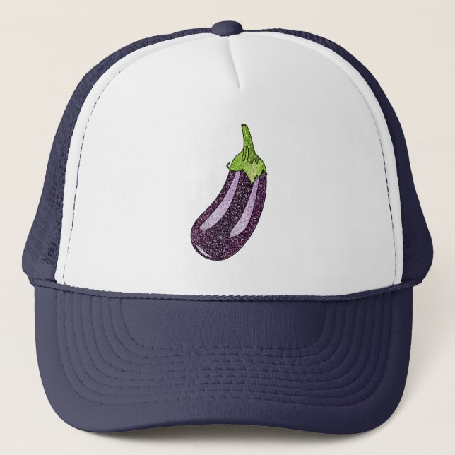 Gorra De Camionero Purpurina Eggplant (Anverso)