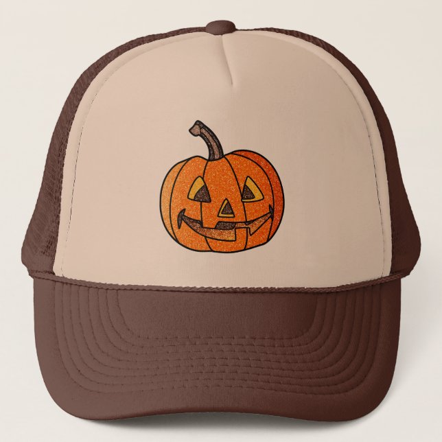 Gorra De Camionero Purpurina Jack O'Lantern (Anverso)