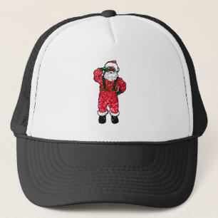 Gorra De Camionero purpurina negro santa claus