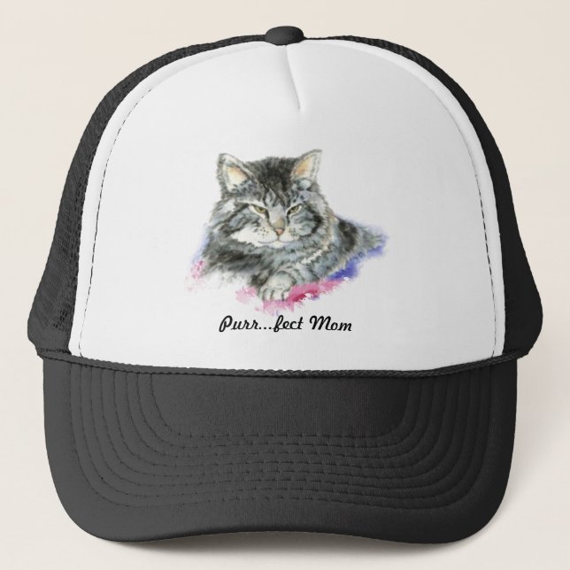 Gorra De Camionero Purr fect Mom for the Cat Lover (Anverso)