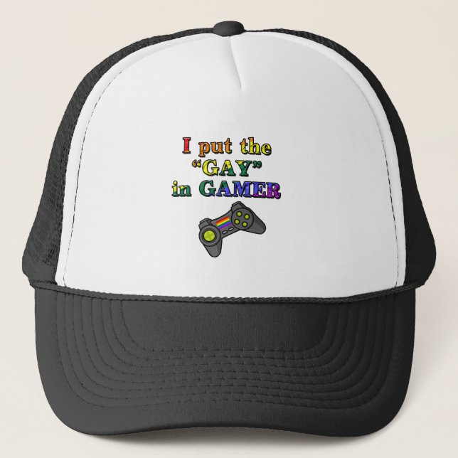 Gorra De Camionero Puse al GAY en videojugador (Anverso)
