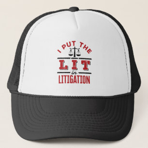 Gorra De Camionero Puse la luz en juicio del litigante de litigante
