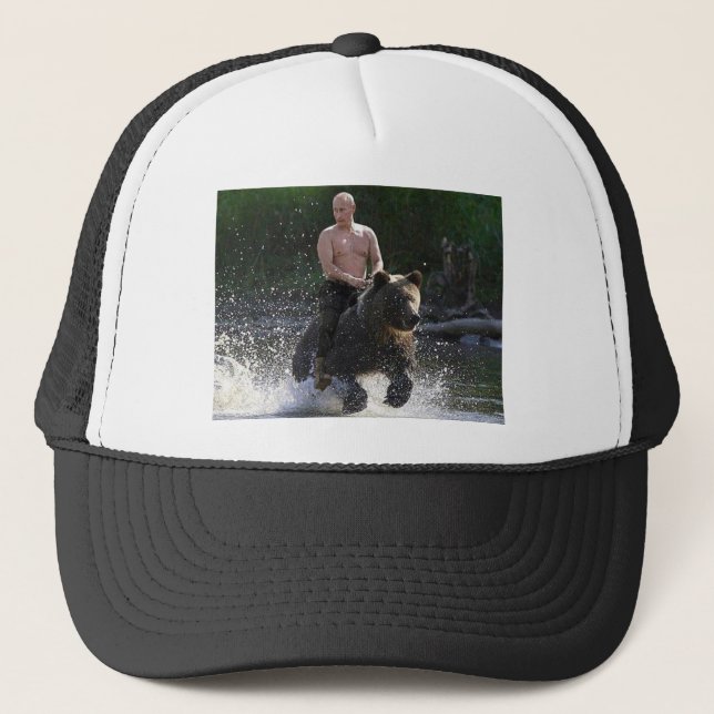 Gorra De Camionero ¡Putin monta un OSO! (Anverso)