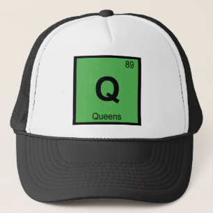 Gorra De Camionero Q - Queens Nueva York Química Tabla Periódica Ciud