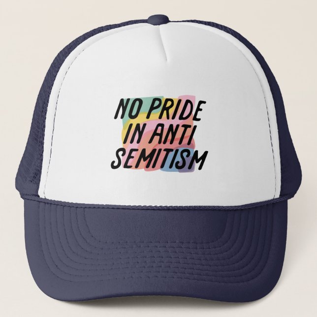 Gorra De Camionero QAA No Orgullo En El Odio Antisemitista (Anverso)