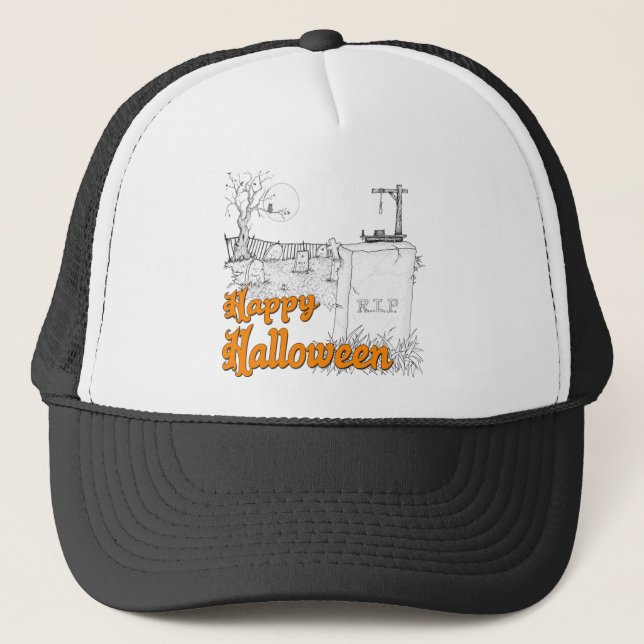 Gorra De Camionero QEPD de Halloween (Anverso)