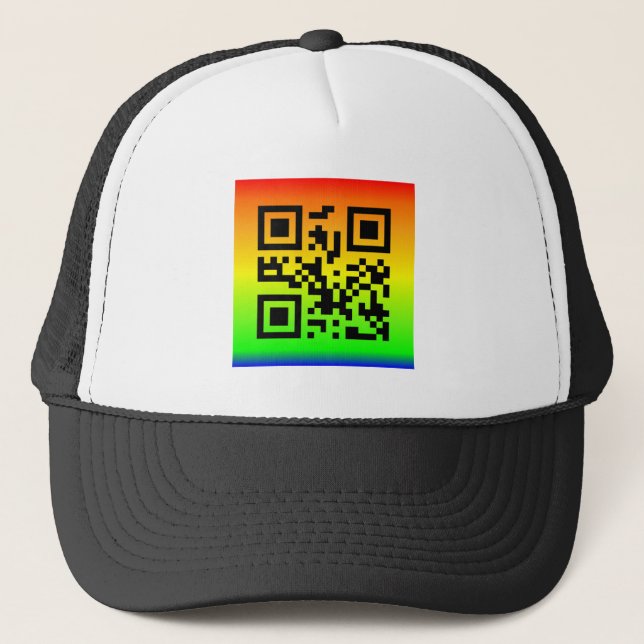 Gorra De Camionero QR Code® dice: FELICIDAD (Anverso)