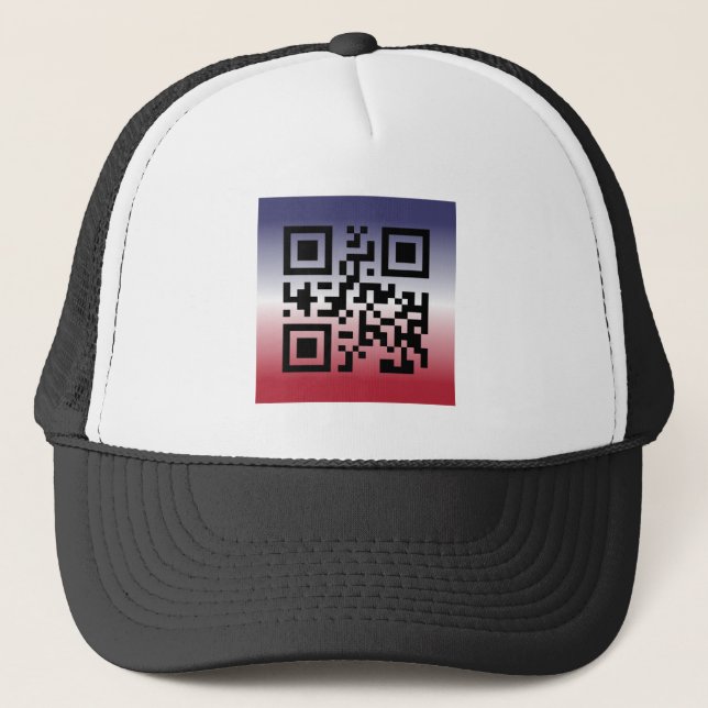 Gorra De Camionero QR Code® dice: FELIZ 4 DE JULIO (Anverso)