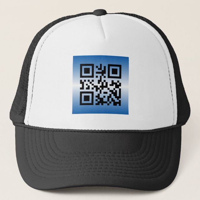 Gorra De Camionero QR Code® dice: FELIZ HANUKKAH (Anverso)