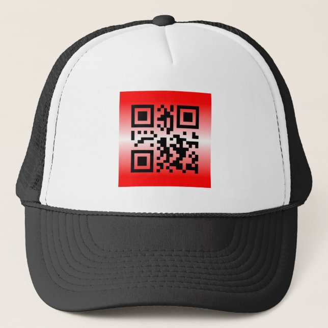 Gorra De Camionero QR Code® dice: PENSANDO EN TI (Anverso)