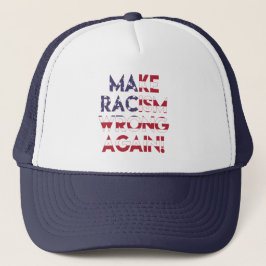 Gorra De Camionero ¡Que el racismo se equivoque otra vez! Protesta co