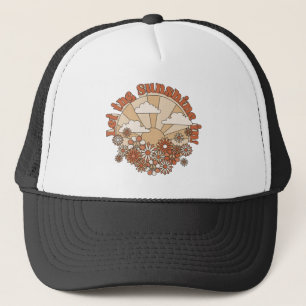 Gorra De Camionero Que el sol brille en las flores hippie de Groovy D