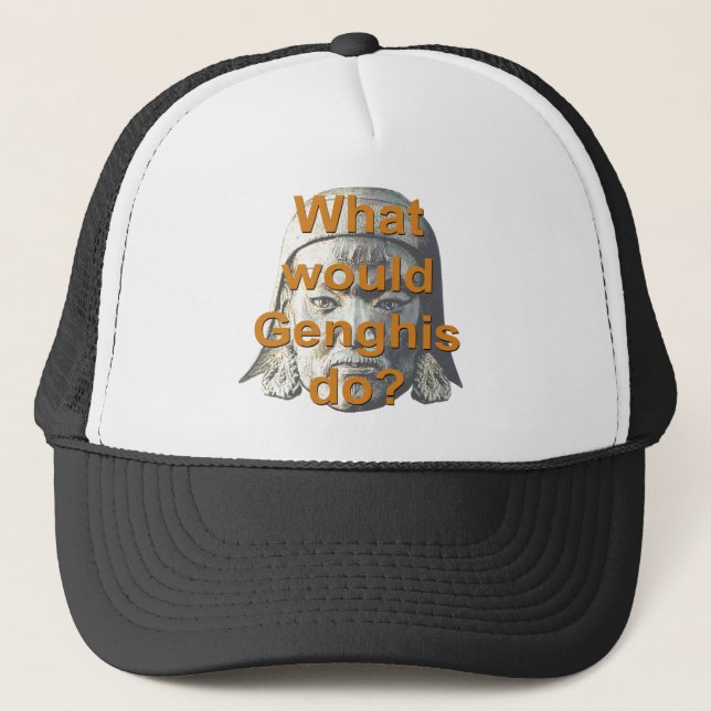 Gorra De Camionero ¿Qué Genghis haría? (Anverso)