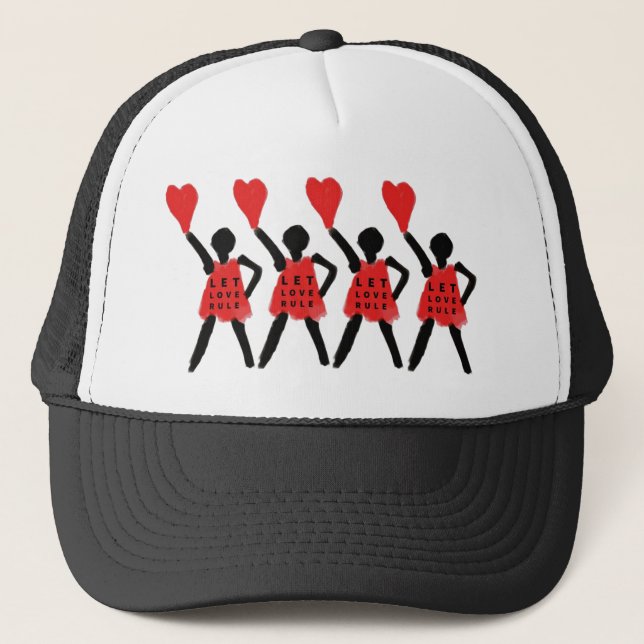 Gorra De Camionero Que LoVE Rule Trucker hat (Anverso)