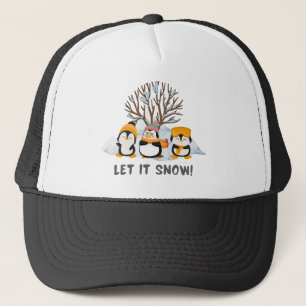 Gorra De Camionero Que nieve pingüinos