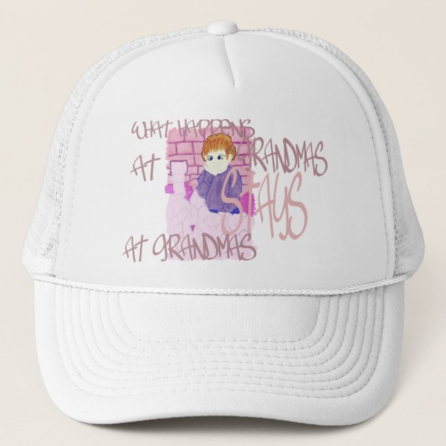 Gorra De Camionero Qué sucede en las abuelas (Anverso)