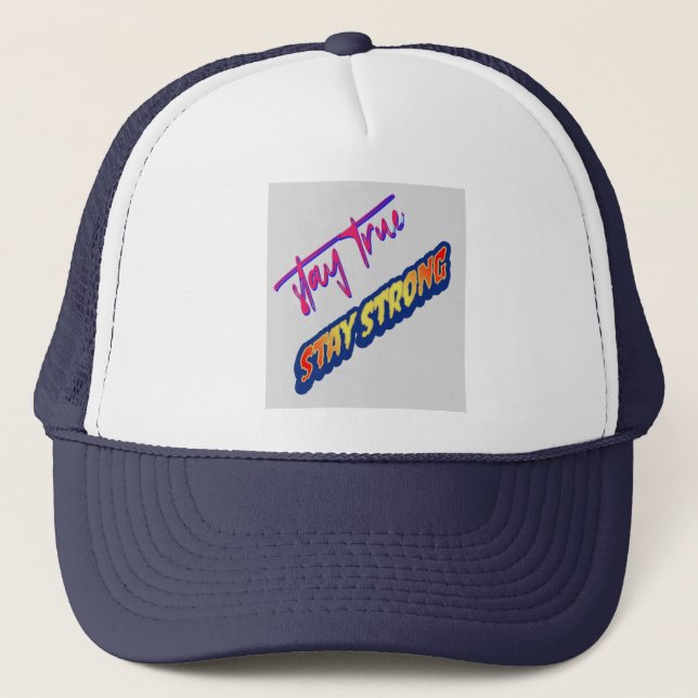 Gorra De Camionero quedarse con la camiseta verdadera (Anverso)
