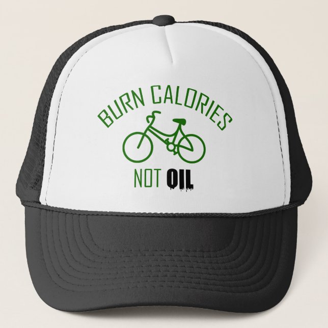 Gorra De Camionero Quemar calorías no petróleo (Anverso)